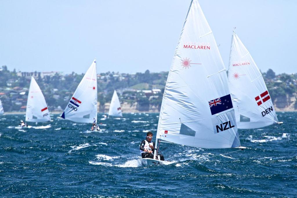 George gantry (NZL) Mens Laser Radial - Aon Youth Worlds 2016, Torbay, Auckland, New Zealand © Richard Gladwell www.photosport.co.nz